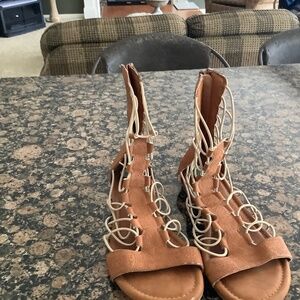 MIA Tan Sandals Size 8